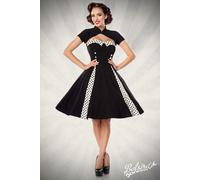 Robe Vintage Avec Boléro Et Jupe Évasée - Décolleté En Cœur, Manches Courtes
