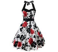 Robe Vintage rétro 1950s Audrey Hepburn de Soirée Robes pin-up Rockabilly Cocktail Chic et Elegante Patchwork Robe De Plissée et Glamour Casual Habillée Robes