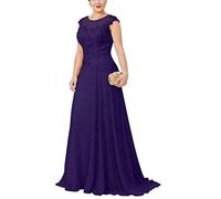 Robe ZI2VO Dentelle perlée mère de la mariée robes une ligne robes de soirée en mousseline de soie pour la fête Taille-40 40