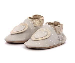 Robeez Fille Baby Tiny Heart, Gris Clair, 25/26 EU