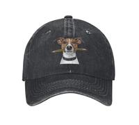 ROBEIUO Casquette de Baseball en Coton Jack Russell Terrier pour Chien avec Crayon pour Femme et Homme Chapeau de Papa réglable pour l'extérieur