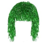 Robelli Déguisement Adulte Brillant Métallique Film Perruque Paillette Accessoire Costume - Vert, One Size Fits All