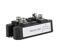 Roberee Redresseur en Pont Diode Monophasé, Module Redresseur de Pont 150 A Haute Puissance 1600 V Bon Refroidissement Basse Tension avec 4 Bornes pour Convertir Sortie AC en Sortie DC (Noir)
