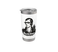 Robert Burns « RockStar » Motif poète Gobelet isotherme en acier inoxydable double paroi