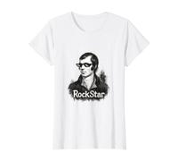 Robert Burns « Rockstar » Motif poète T-Shirt Graphique avec Valeur