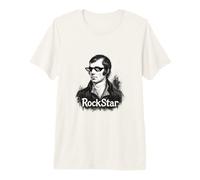 Robert Burns « Rockstar » Motif poète T-Shirt Haut de Gamme