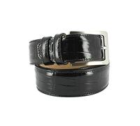 Robert Charles. Ceinture aspect reptile. Croco, Cuir. Croco Noir - Uni - FABRIQUE EN ITALIE. M : 84-92cm