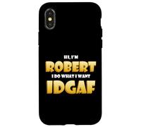 Robert Costume IDGAF Funny Meme Halloween Robber Costume Rob Coque pour iPhone X/XS