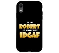 Robert Costume IDGAF Funny Meme Halloween Robber Costume Rob Coque pour iPhone XR
