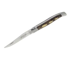 Robert David 01RD045 Couteau de Poche Laguiole Sanglier Noyer Lame 10,0 cm 12C27 Multicolore