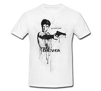 Robert-De-NIRO-Taxi-Driver T-shirt pour fille et femme Blanc avec imprimé - Blanc - Medium