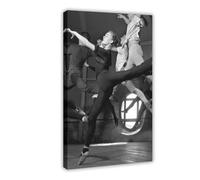 Robert-Doisneaus - Lectures at The Opera, Paris, 1950 - Poster sur toile - Décoration de chambre à coucher, bureau, chambre à coucher - Cadre cadeau - 40 x 60 cm