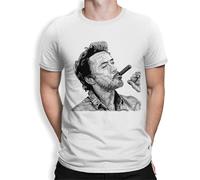 Robert Downey Jr. Graphic Tshirt Cotton Tee White Manches Courtes(X-Large)