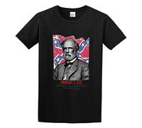Robert E Lee General USA Black Cotton Tee X-Large