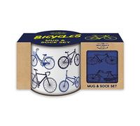 Robert Frederick Gentleman's Emporium Ensemble mug et chaussettes en émail pour les amateurs de cyclisme