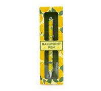 Robert Frederick Lemons Stylo à bille dans une boîte cadeau - Encre noire à pointe torsadée - Stylo-écriture élégant avec motif fruits