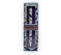 Robert Frederick Stylo à bille motif oiseaux dans une boîte cadeau - Stylo à plume torsadée à encre noire - Beau motif oiseau sauvage papeterie cadeau