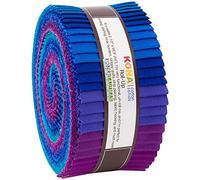 Robert Kaufman Kona Coton solides Paon Rouleau jusqu'à 6,3 cm prédécoupée + bandes de tissu de coton quilting Jelly Roll Assortiment Ru-770-40
