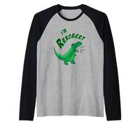 Robert Nom personnalisé T-Rex Cadeau pour garçon - I'm Rrrobert Manche Raglan