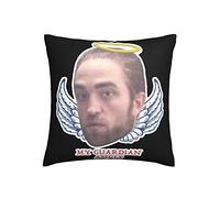 Robert Pattinson est mon ange gardien Taie d'oreiller en polyester imprimée Housse de coussin décorative pour le salon Ro 45 cm x 45 cm
