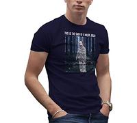 Robert Pattinson Shirt This is The Skin of a Killer Bella T-Shirt Bleu Marine pour Homme Size S