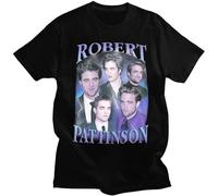 Robert Pattinson T-Shirt Rob Edward Cullen T-Shirt Mens Black T-Shirt XL