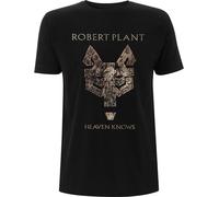 Robert Plant - "Heaven Knows" T-shirt homme/femme unie RO9571 (XXL) (Noir)