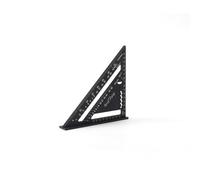 Robert Sorby Select Équerre de charpentier aluminium 180 mm 7", équerre de chevron métrique, guide de scie, rapporteur, finition noire mate
