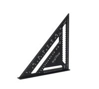 Robert Sorby Select Équerre de charpentier aluminium 300 mm 12", équerre de chevron métrique, guide de scie, rapporteur, finition noire mate