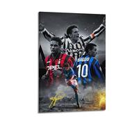 Roberto Baggio Poster d'art de football moderne pour la maison et la chambre à coucher Décoration murale sur toile 50 x 75 cm