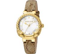 Roberto Cavalli by Franck Muller Femmes Analogique Quartz Montre avec Bracelet en Cuir RV1L190L0021