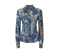 Roberto Cavalli - Chemise en coton imprimé peau de jaguar - Femme - Blouses et Chemises - Multicolore - Taille: 40 FR