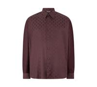 Roberto Cavalli - Chemise en mélange de soie avec monogramme et motif diamant - Homme - Chemises - Violet - Taille: M