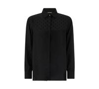 Roberto Cavalli - Chemise en mélange de soie avec monogramme RC - Femme - Blouses et Chemises - Noir - Taille: 44 FR