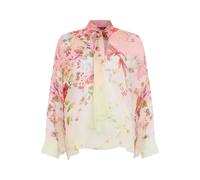 Roberto Cavalli - Chemisier en mousseline avec imprimé Fleurs de Miami - Femme - Blouses et Chemises - Multicolore - Taille: 42 FR