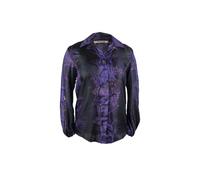 Roberto Cavalli, Femme, Blouses et Chemises, Violet, Taille: 42 FR Snake-Print Silk Shirt