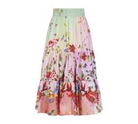 Roberto Cavalli, Femme, Jupes, Multicolore, Taille: 38 FR Miami Flowers Midi Skirt