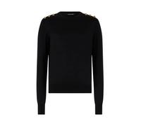 Roberto Cavalli, Femme, Pulls, Noir, Taille: 42 FR Sweater With Gold Buttons