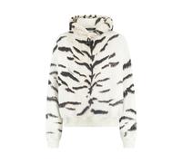 Roberto Cavalli, Femme, Sweatshirts et sweats à capuche, Blanc, Taille: 40 FR Tigresse Print Sweat à capuche