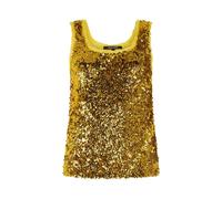 Roberto Cavalli, Femme, Tops, Jaune, Taille: 38 FR Gold Sequin Top