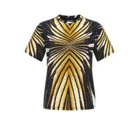 Roberto Cavalli, Femme, Tops, Jaune, Taille: 40 FR Ray of Gold Print T-Shirt