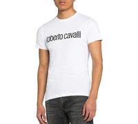 ROBERTO CAVALLI FIRENZE Logo Imprimé Luxe Col Ronde T-Shirt Retro Shirt Top XXL