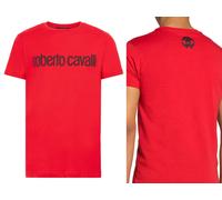 ROBERTO CAVALLI FIRENZE Logo Imprimé T-Shirt De Luxe À Col Rond Retro Taille L