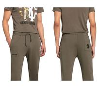 ROBERTO CAVALLI FIRENZE Logo Pantalon de Jogging en Coton Fleece Khaki XL
