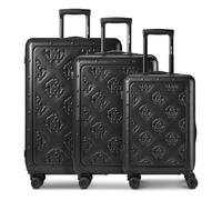 Roberto Cavalli Florence 4 roues Set de valises 3 pièces avec soufflet d'extension noir