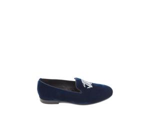 Roberto Cavalli - Florence Pantofola Ricamo Monogramma - Homme - Chaussures - Bleu - Taille: 40 EU