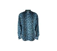 Roberto Cavalli, Homme, Chemises, Bleu, Taille: L Chemise Imprimé Jaguar Bleu