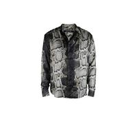 Roberto Cavalli, Homme, Chemises, Multicolore, Taille: M Python Print Silk Shirt