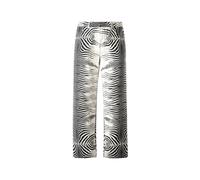 Roberto Cavalli, Homme, Pantalons, Noir, Taille: W32 Pantalon Imprimé Tigresse Blanche Jambe Droite