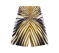 Roberto Cavalli, Homme, Shorts, Multicolore, Taille: L Ray Of Gold Print Linen Bermuda